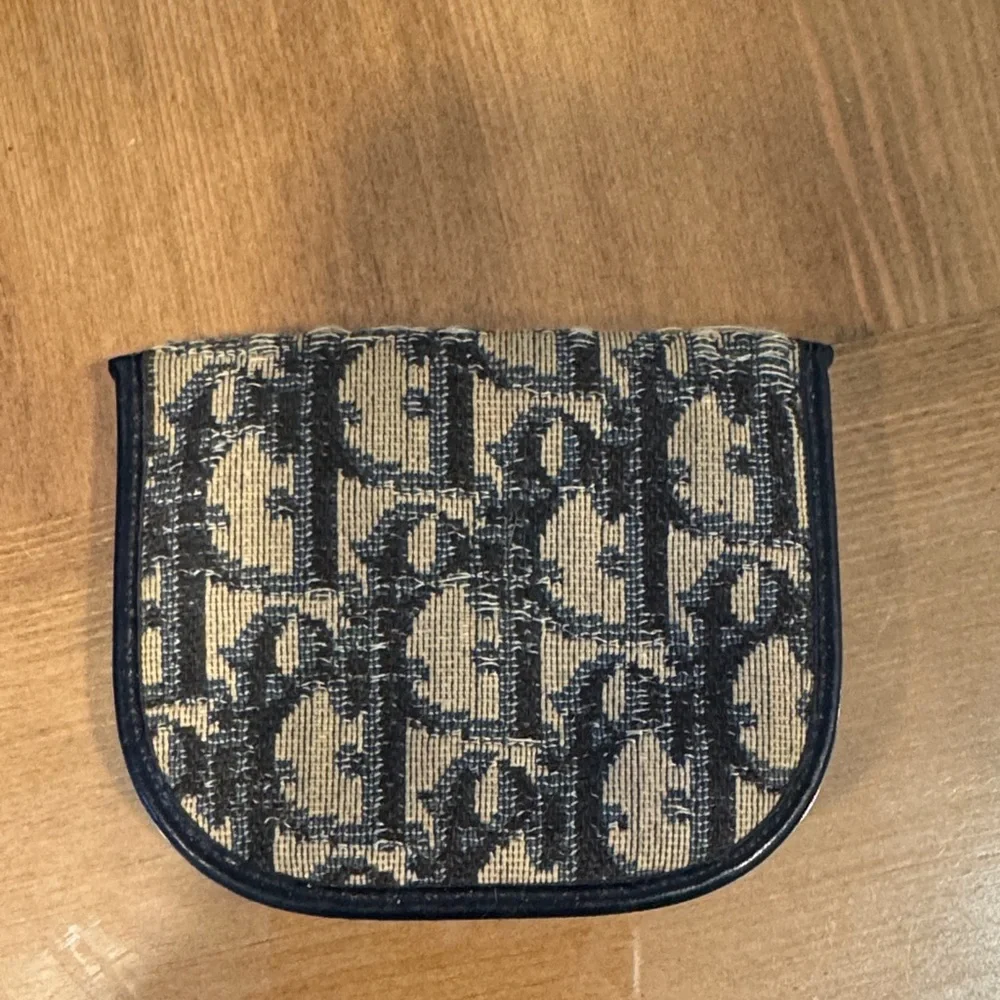 Dior Black and Tan Canvas Pouch